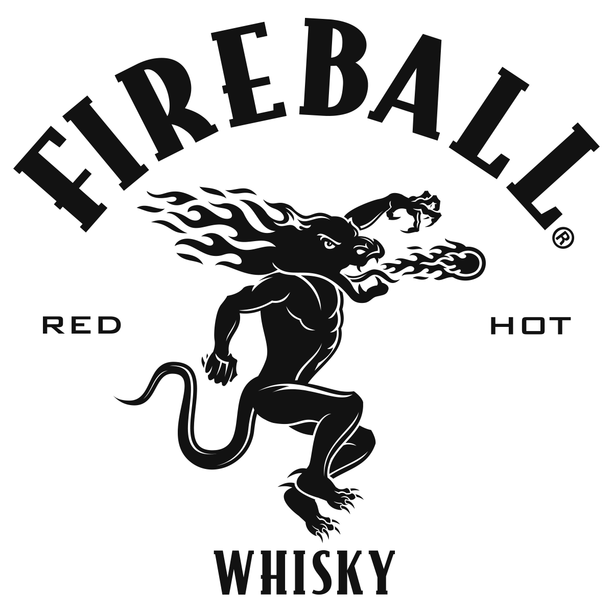 Black and Black Logo - Fireball Cinnamon Whisky | Tastes like Heaven, Burns like Hell What ...