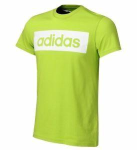 Top Green Logo - New - Men's Adidas Linear Logo T-Shirt, Top - Lime Green | eBay