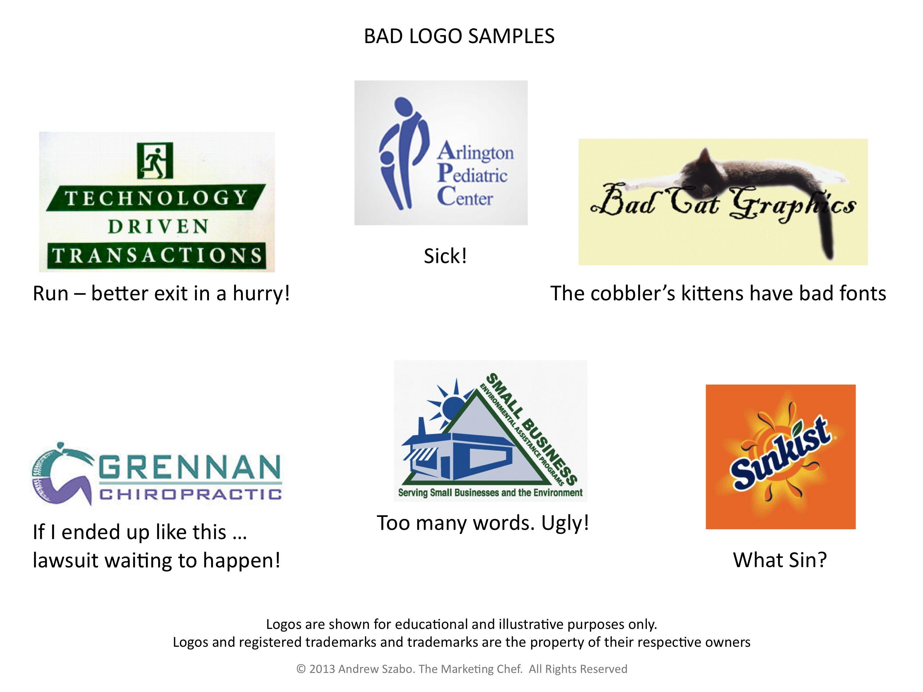 Small Business Bad Logo - Logo Design – Marketing Stop Signs