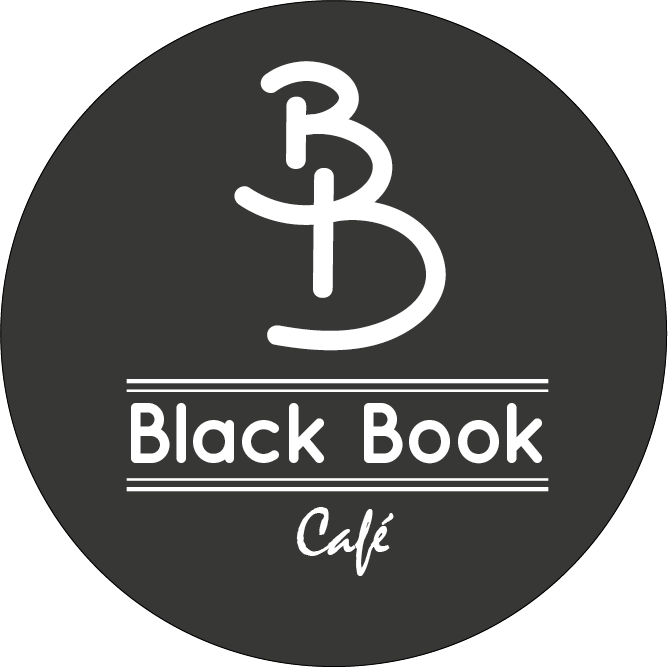 Black and Black Logo - Logo and Identity BOOK CAFE