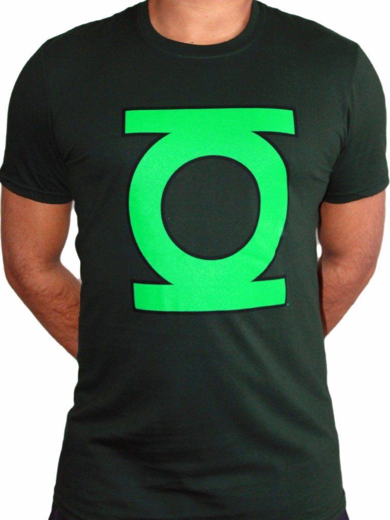 Green T Logo - Green Lantern Logo DC Comics Mens Green Tshirt - Touch of Impression