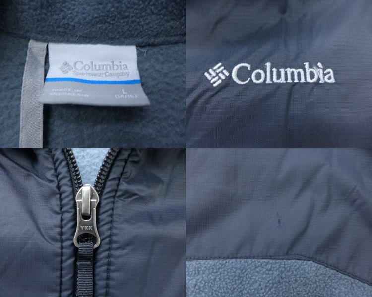 Old Columbia Logo - RUSHOUT: Old clothes Lady's fleece jacket Colombia COLUMBIA logo