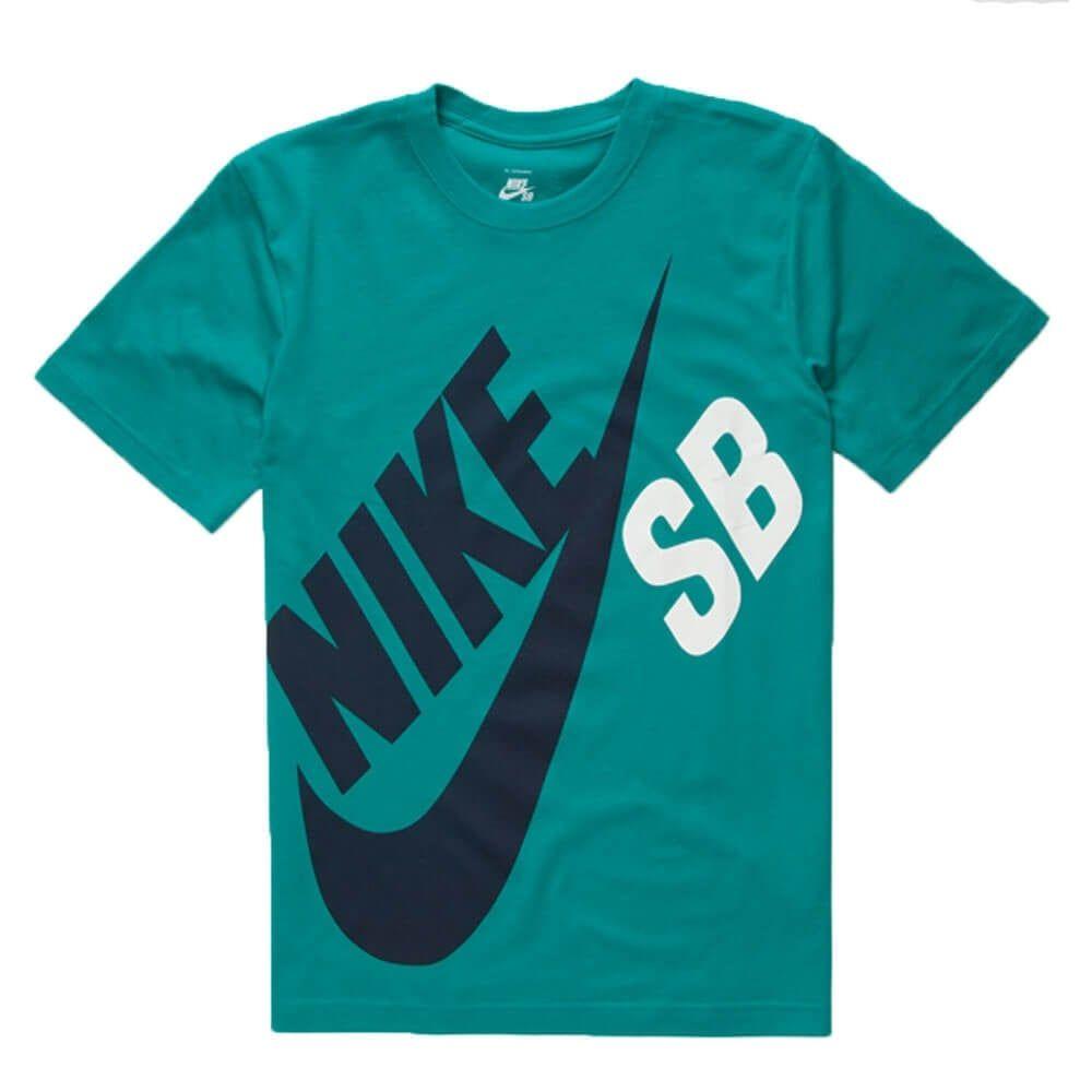 Green T Logo - Nike SB T Shirt. Boys Nike SB Icon Logo Navy Blue Green T Shirt