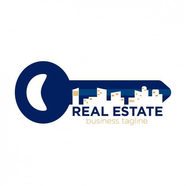 Real Estate Business Logo - Real estate logo in key form Vector | Free Download