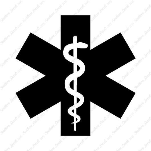 Medical Snake Logo - EMT Medical Symbol Snake Staff