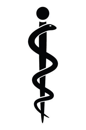 Medical Snake Logo - medical symbol caduceus snake with stick vector