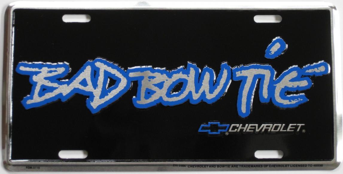 Bad Bowtie Logo - Bad Bow Tie Chevrolet novelty license plate