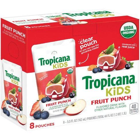 Tropicana Fruit Punch Logo - Tropicana Kids Fruit Punch - 8pk/5.5 Fl Oz Pouches : Target