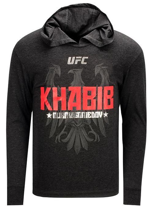 Grey and Red Eagle Logo - UFC Khabib Nurmagomedov Red Eagle Hood with Foil