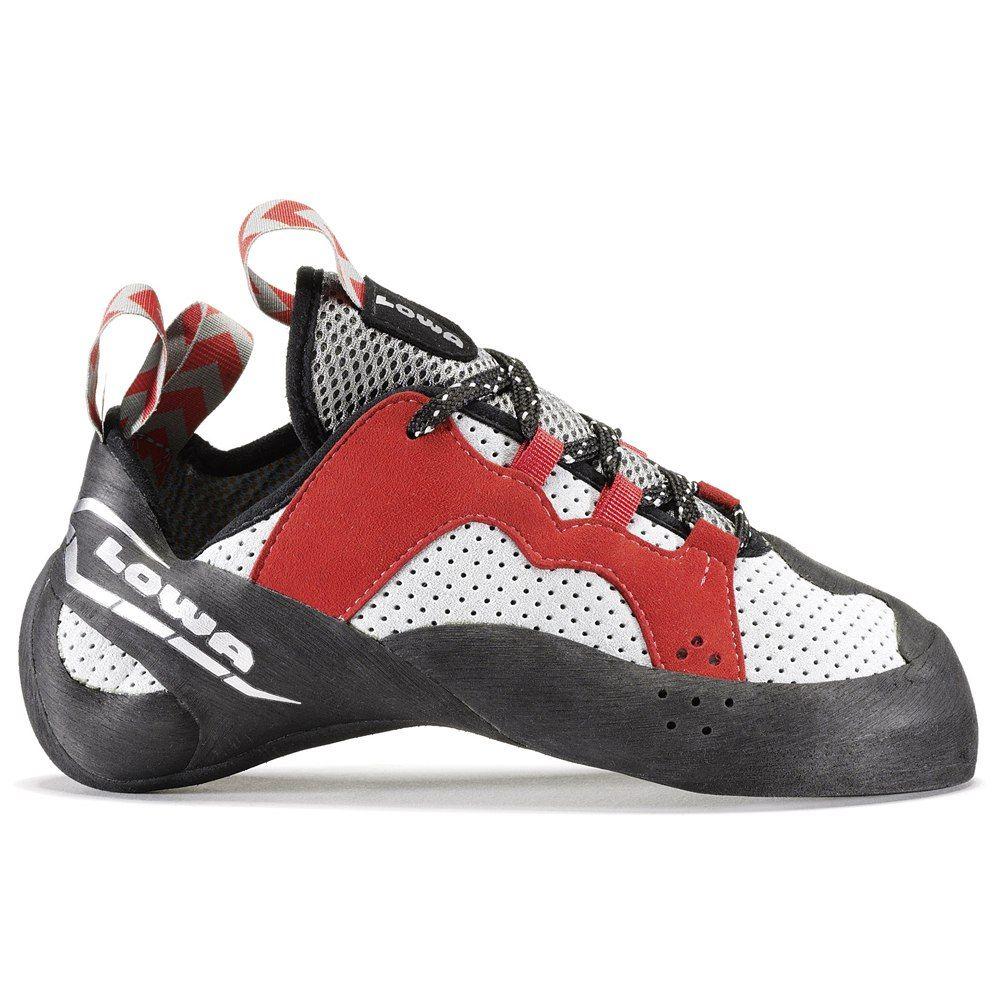 Grey and Red Eagle Logo - LOWA Red Eagle Lacing Climbing Shoe - red/grey - Bike24
