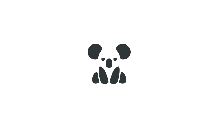 Koala Bear Logo - Negative Space Animal Logos by Bodea Daniel | Graphic Design ...