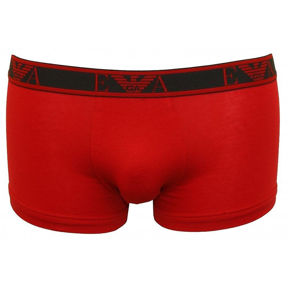 Grey and Red Eagle Logo - Emporio Armani 3 Pack Eagle Logo Boxer Trunks, Navy Grey Red