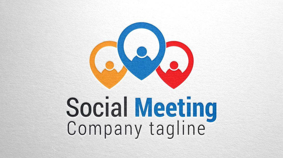 Social Group Logo - Social - Meeting, Human Group Logo. - Logos & Graphics