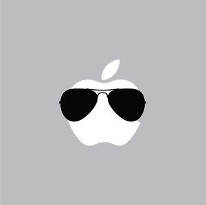Funny Apple Logo - Aviator Glasses - Mac Apple Logo Laptop Vinyl Decal Sticker Macbook ...