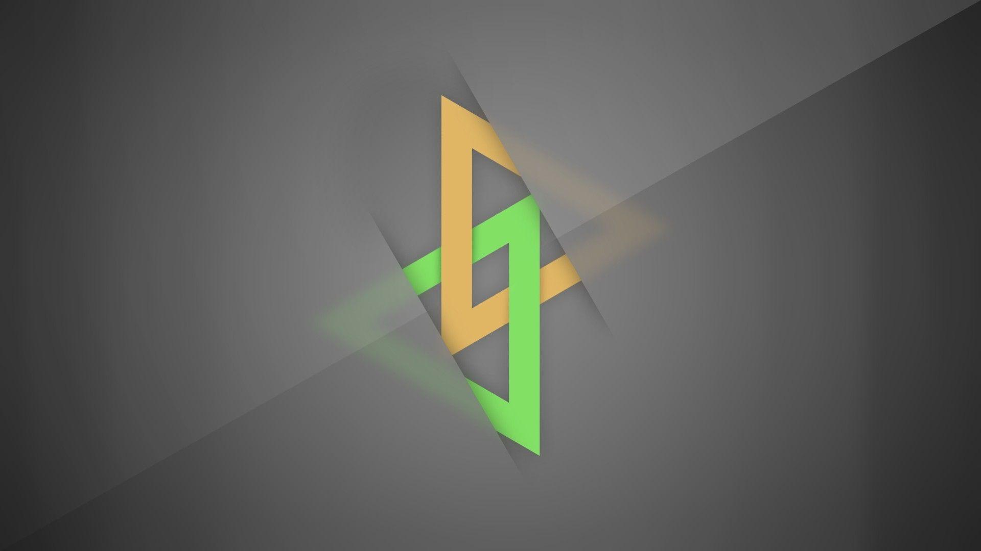 Circle Green Triangle Logo - Wallpaper : illustration, digital art, minimalism, logo, symmetry