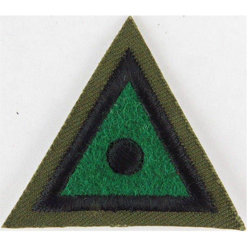 Circle Green Triangle Logo - Royal Artillery:5 Regt: 4/73 (Sphinx) Special OP Bty Regimental arm ba