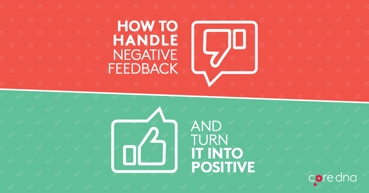 Upside Down Red Apostrophe Logo - How To Turn Negative Feedback Into Positive And How to Handle