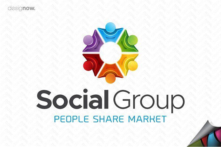 Social Group Logo - Social Group Logo Logo Templates Creative Market