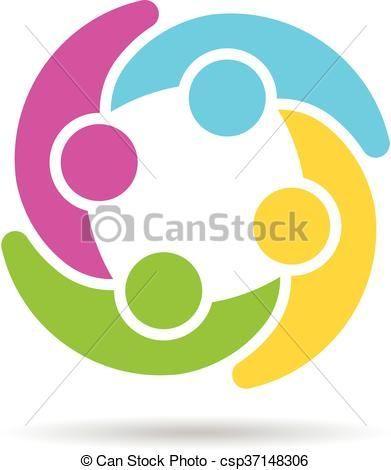 Social Group Logo - People Group Social Network Logo. Logo Vector Icon