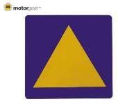Blue Square with Yellow Triangle Logo - MOZ & Yellow Warning Triangles