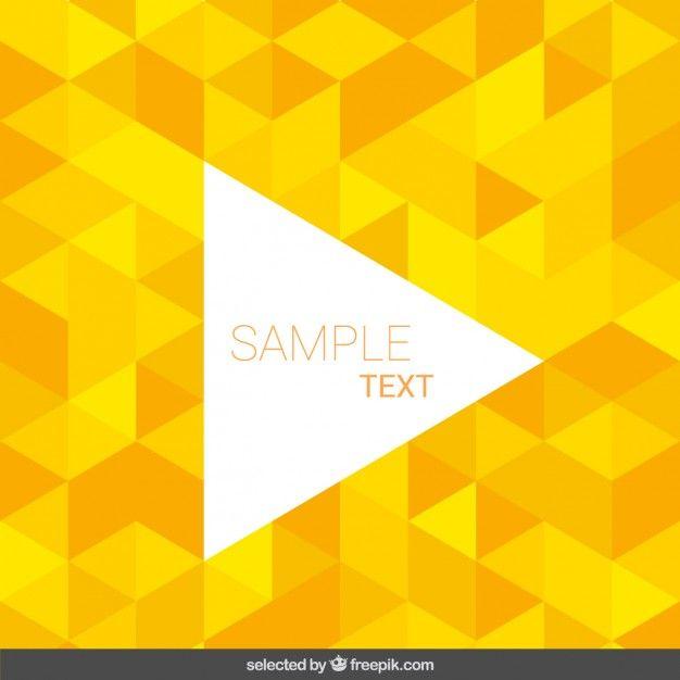 Blue Square with Yellow Triangle Logo - Background made with yellow triangles Vector