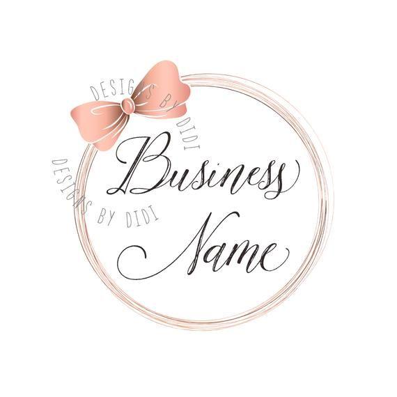 Pink Business Logo - Custom logo design cute pink bow logo pink gold bow logo | Etsy