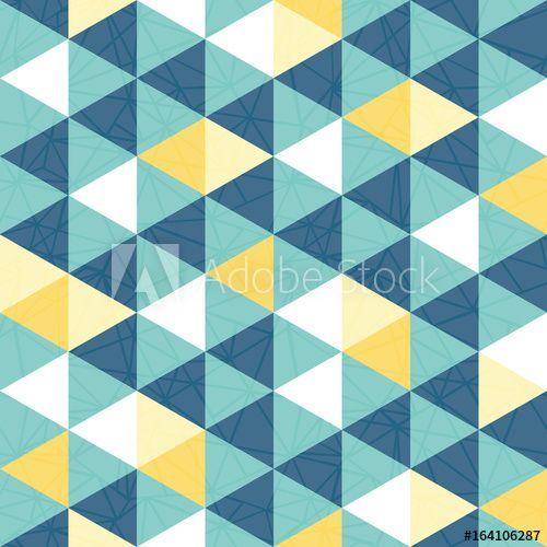 Blue Square with Yellow Triangle Logo - Vector blue and yellow triangle texture seamless repeat pattern