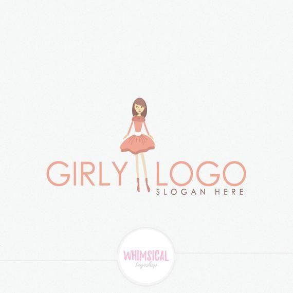 Cute Girly Logo - Cute girl logo Cute doll store children boutique dance
