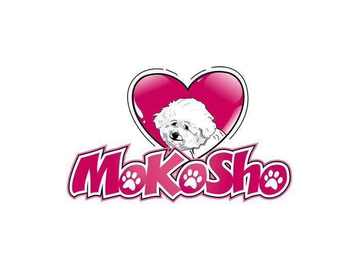 Cute Girly Logo - Very pink and girly logo design with a Maltese dog. So cute