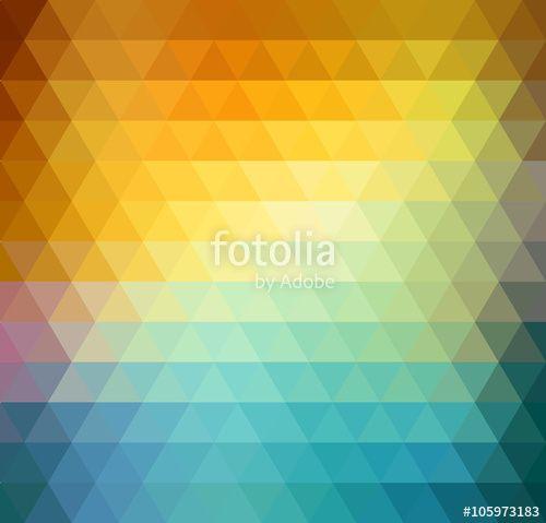 Blue Square with Yellow Triangle Logo - Abstract geometric background with orange, blue and yellow triangles