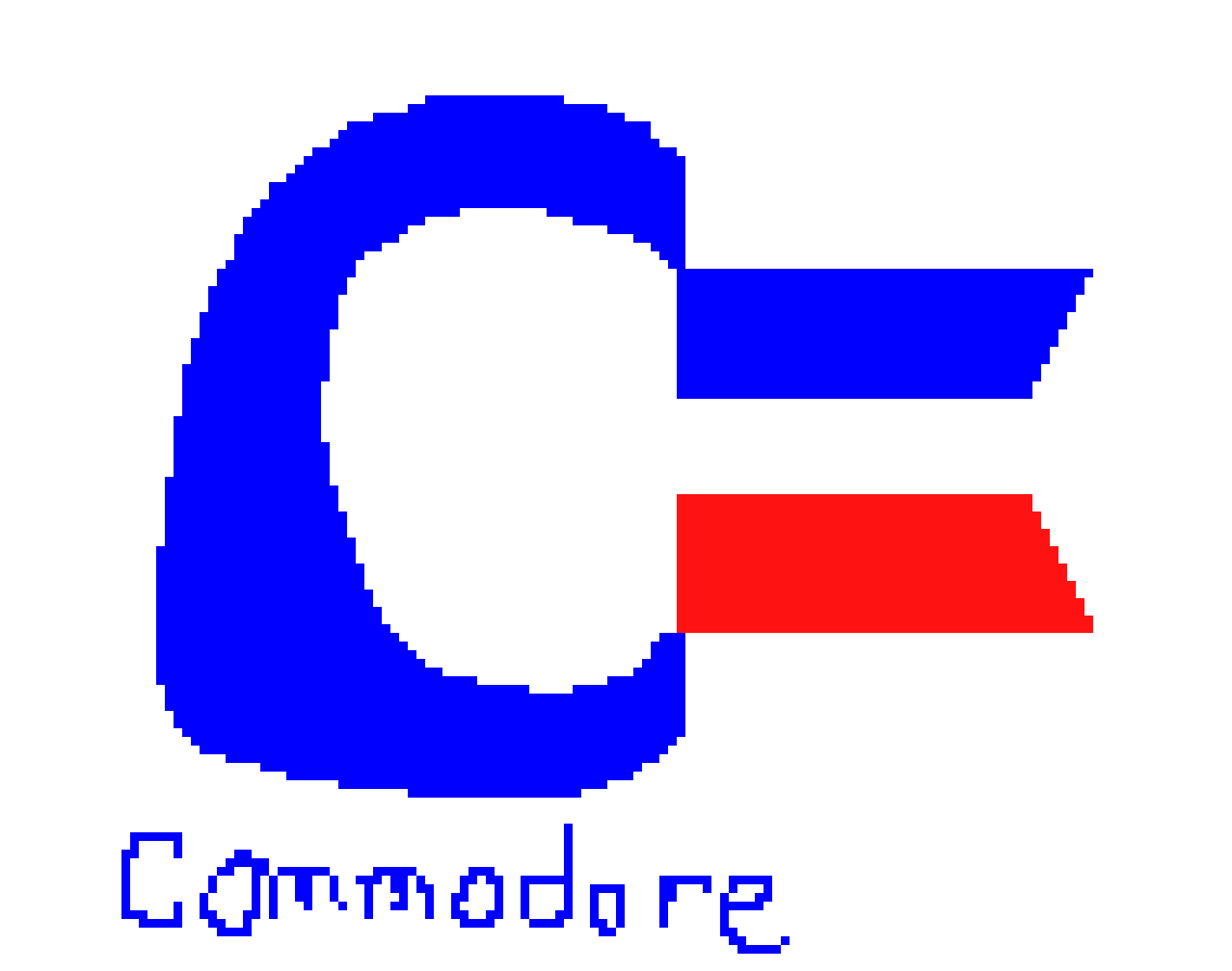 Commodore Logo - Commodore Logo Pixel Art