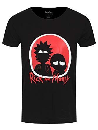 Big Red Logo - Rick & Morty Big Red Logo T-Shirt - Black: Amazon.co.uk: Clothing