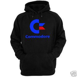 Commodore Logo - COMMODORE LOGO HOODIE Gildan Brand Gamer Retro 64 Vic 20 Spectrum