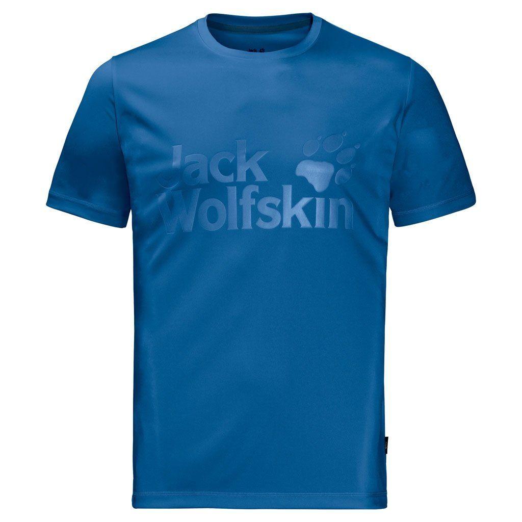 Blue Chill Logo - Jack Wolfskin Men's Rock chill Logo t T-Shirt Short Sleeve, Large ...