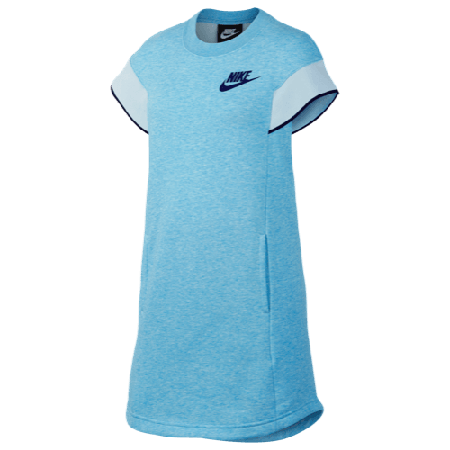 Blue Chill Logo - Nike Futura Logo Dress' Grade School
