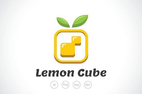 Yellow Cube Logo - Lemon Cube Logo Template ~ Logo Templates ~ Creative Market