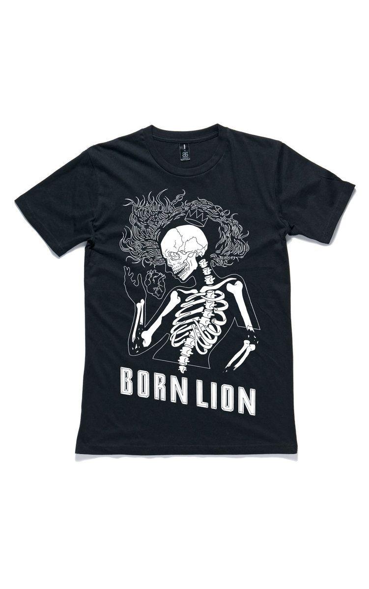 Born a Lion Clothing Logo - Broken Bones T Shirt By Ox King