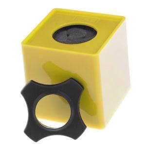 Yellow Cube Logo - ABS Mic Microphone Interview Speech Square Cube Logo Flag Station