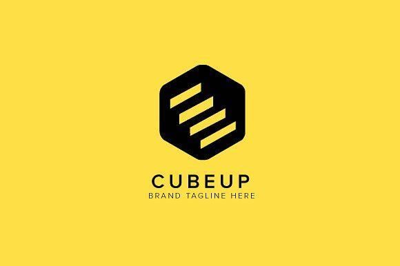 Yellow Cube Logo - Cube Logo Logo Templates Creative Market