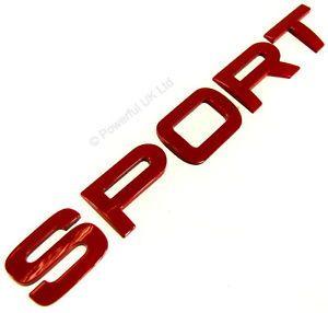 Sport Red Logo - RED edition SPORT letters for Range Rover supercharged Tailgate ...