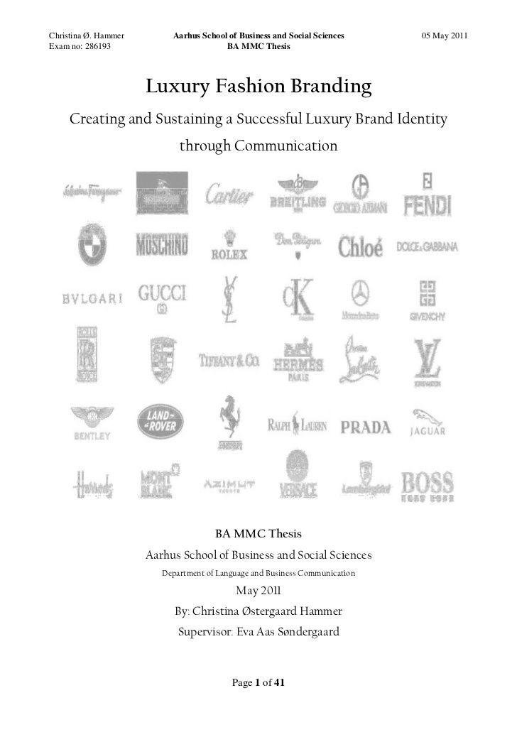 Luxury Clothing Brand Logo - Luxury fashion branding_final_thesis