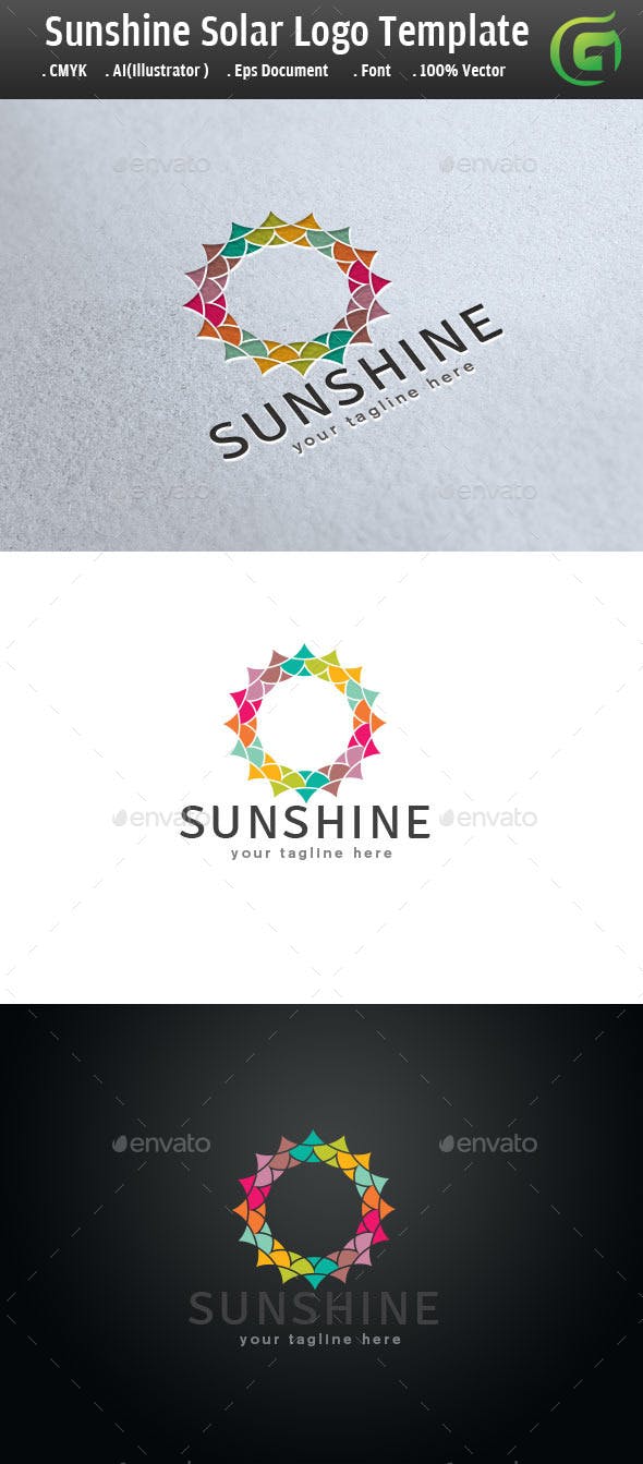 River Flower Logo - Sunshine Solar Flower Logo by legendlogo | GraphicRiver