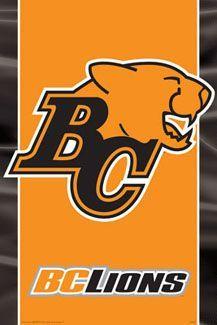 Inc Lion Logo - CFL B.C. Lions Official Team Logo Poster - Aquarius Inc | Canada Pro ...