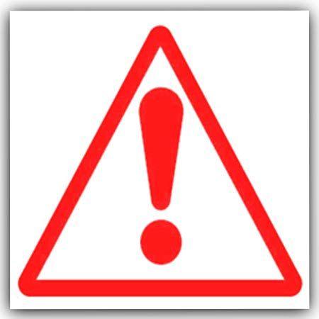 Warning Logo - 6 x Caution,Warning,Danger Symbol-Red on White,External Self ...