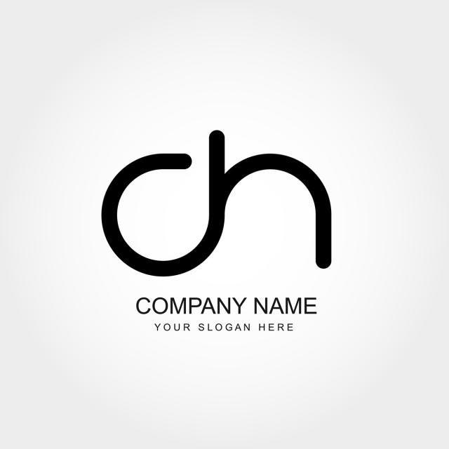 C H Logo - Initial Letter CH Logo Template Vector Design Template for Free ...
