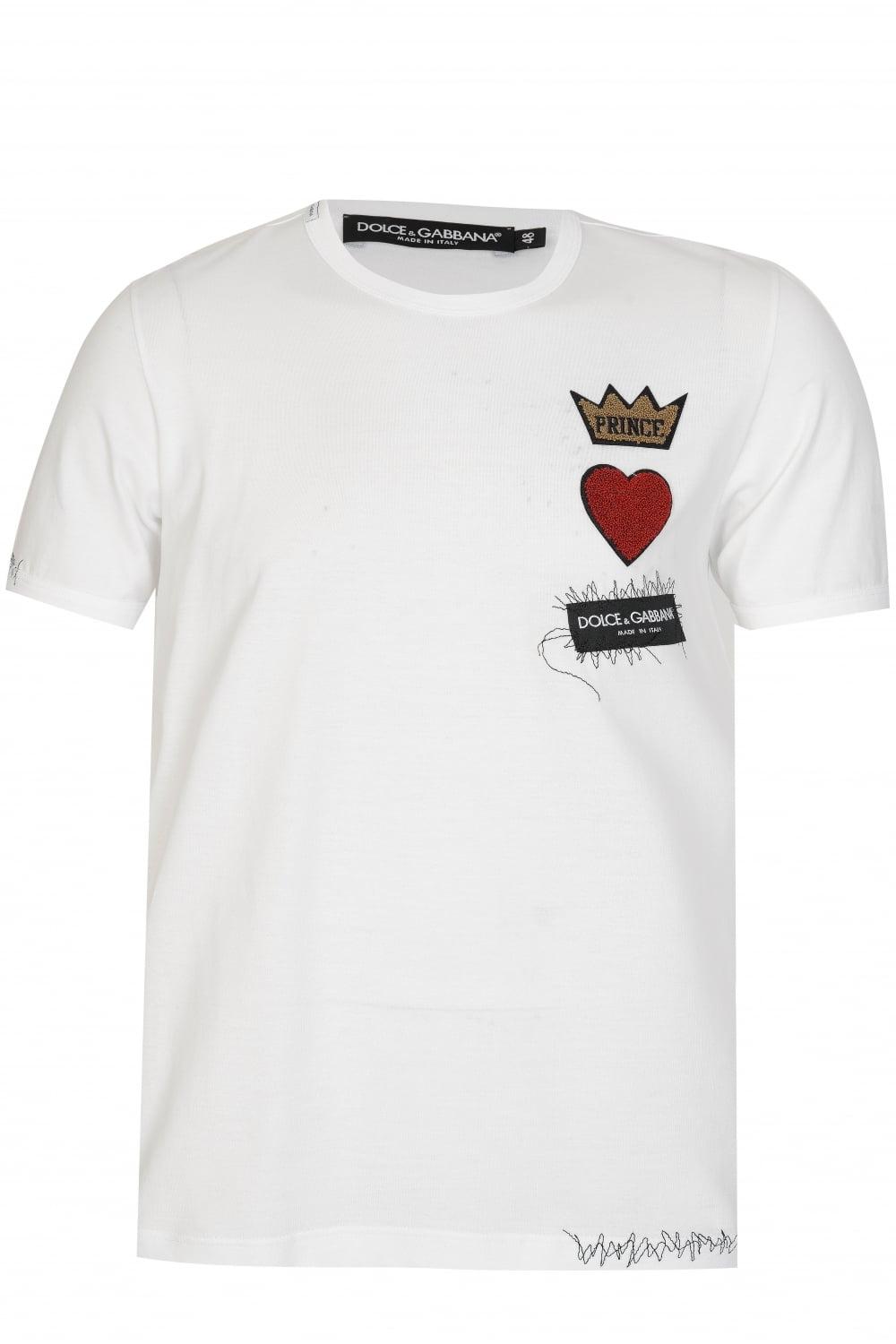 Flock Logo - Dolce & Gabbana Flock Logo Tshirt White