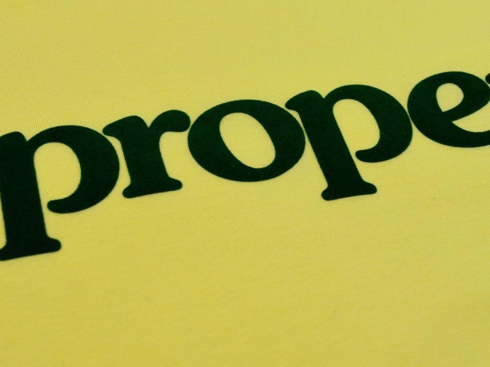 Flock Logo - Proper 'Flock Logo' T-shirt - Lemon / Green – Proper Shop