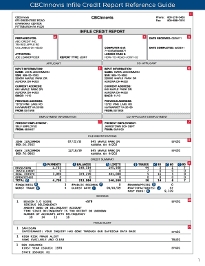 CBCInnovis Logo - Fillable Online CBCInnovis Infile Credit Report Reference Guide Fax