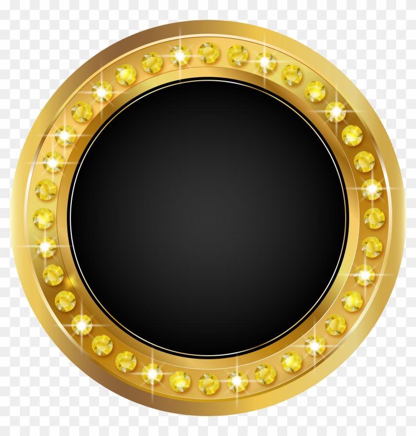 Gold Circle Logo - Seal Gold Black Png Transparent Clip Art Image - Red And Gold Circle ...