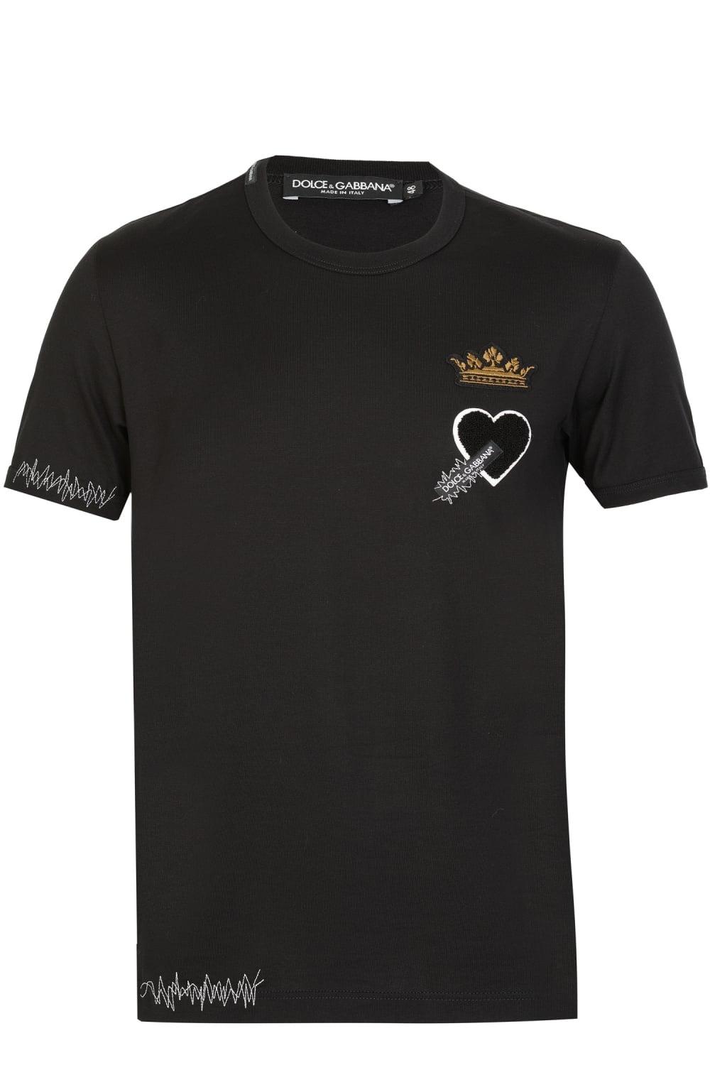 Flock Logo - Dolce & Gabbana Flock Logo Tshirt Black